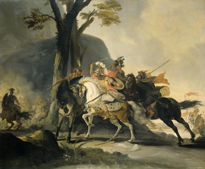 Alexandre le Grand à la bataille du Granique en 334 av. J.-C. contre les Perses, 1737 - Cornelis Troost